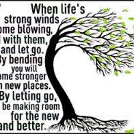 Bend with the wind and let go.